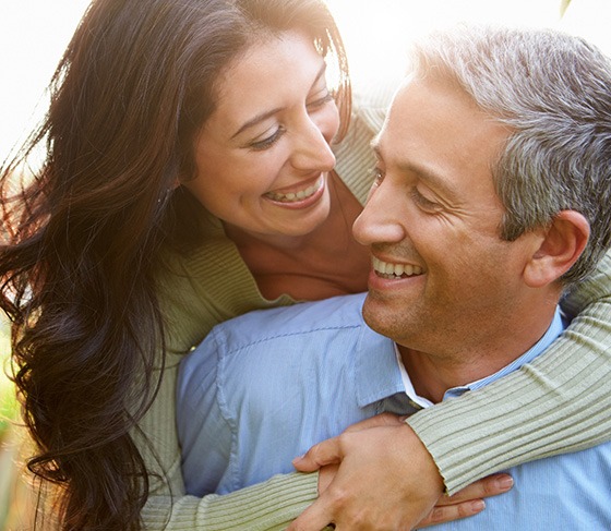 Middle-aged couple enjoying each other’s company
