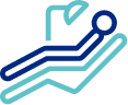 Icon of a patient in the dental chair